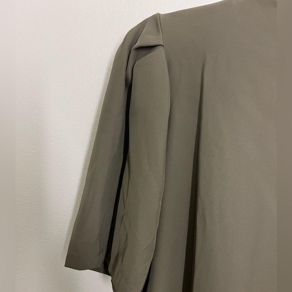 Calvin Klein Solid Elbow Length Blouse - Olive Gr… - image 4